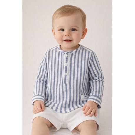 Camisa cuello mao rayas Newness