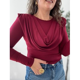 Camiseta mujer doble cuello