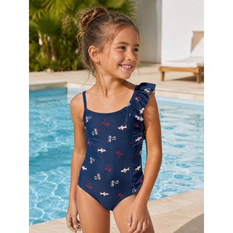 Bañador niña peces