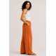 Pantalón liso fluido mujer bolsillo