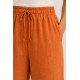 Pantalón liso fluido mujer bolsillo