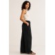 Pantalón liso fluido mujer bolsillo