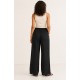 Pantalón liso fluido mujer bolsillo
