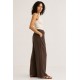 Pantalón liso fluido mujer bolsillo