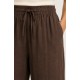 Pantalón liso fluido mujer bolsillo