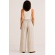 Pantalón liso fluido mujer bolsillo