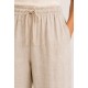 Pantalón liso fluido mujer bolsillo