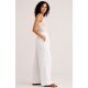 Pantalón liso fluido mujer bolsillo