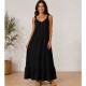 Vestido tirantes fruncidos mujer