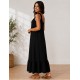 Vestido tirantes fruncidos mujer