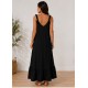 Vestido tirantes fruncidos mujer