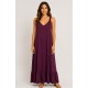 Vestido tirantes fruncidos mujer