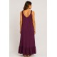 Vestido tirantes fruncidos mujer