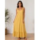 Vestido tirantes fruncidos mujer