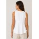 Blusa cuello pico fluida mujer