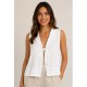 Blusa mujer lazos lino