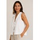 Blusa mujer lazos lino