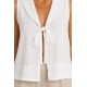 Blusa mujer lazos lino
