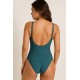 Bañador mujer liso abalorio