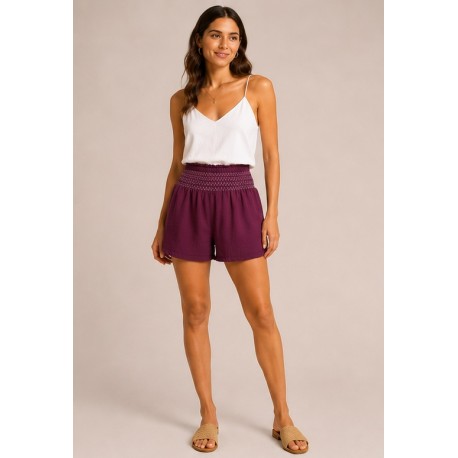 Short fluido mujer gomas
