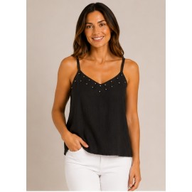 Top tirantes tachuelas mujer
