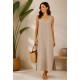 Vestido largo tachuelas mujer