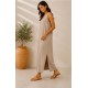 Vestido largo tachuelas mujer