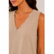 Vestido largo tachuelas mujer