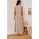 Vestido largo tachuelas mujer