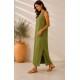Vestido largo tachuelas mujer