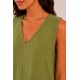 Vestido largo tachuelas mujer
