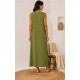 Vestido largo tachuelas mujer