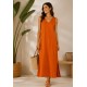 Vestido largo tachuelas mujer