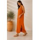 Vestido largo tachuelas mujer