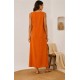 Vestido largo tachuelas mujer