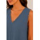 Vestido largo tachuelas mujer