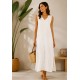 Vestido largo tachuelas mujer