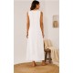 Vestido largo tachuelas mujer