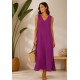 Vestido largo tachuelas mujer