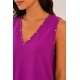Vestido largo tachuelas mujer