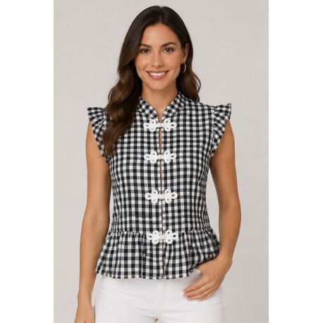 Blusa cuadros vichy mujer