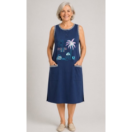 Vestido mujer "Chanclas" algodón