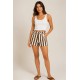 Pantalón corto rayas mujer