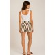 Pantalón corto rayas mujer