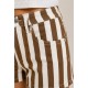 Pantalón corto rayas mujer