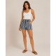 Pantalón corto rayas mujer
