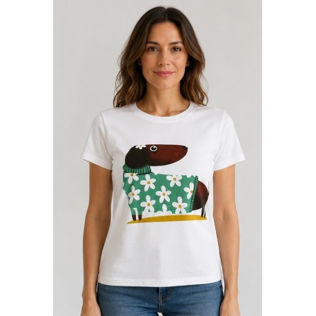 Camiseta mujer Perro Salchicha