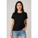 Camiseta básica mujer negro