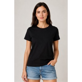 Camiseta básica mujer negro
