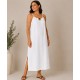 Vestido tirantes cuentas mujer